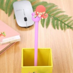 Gelschreiber mit Tiermotiv, süßer Meerjungfrau-Motiv, süßer schwarzer Kawaii-Schreibstift, Kugelschreiber, schwarzer Gelschreiber, Partygeschenk, Gelschreiber, lustiges Schul- und Büromaterial (8 Stück)