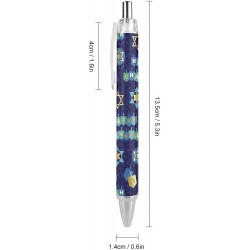 Happy Chanukka, jüdisches Fest, Feiertag, Druckkugelschreiber, tragbarer Kugelschreiber mit schwarzer Tinte, Arbeitsstifte für Bürobedarf und Geschenke