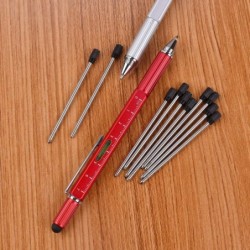 Auswechselbare 2,75 Zoll Kugelschreiberminen für 6-in-1 Multifunktions-Kugelschreiber und Stylus-Stifte mit Diamantkristallen anderer Marken, Metallmine, schwarze und blaue Tinte (20er-Pack)