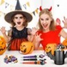 12 Stück Halloween-Stifte aus Kunststoff mit Perlen, 12 Stifte mit Perlen, 36 Stifte mit Halloween-Motiv, Perlenstifte für Büro, Schule, Kinder, Studenten, Krankenschwestern