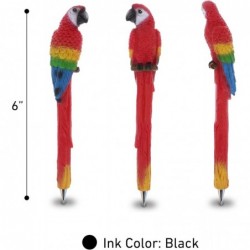 Neuartiger Stift mit rotem Papagei – lustiger, einzigartiger Kugelschreiber für Kinder und Erwachsene, Schreibstift mit tropischen Wildtieren als Dekoration für den Schreibtisch in der Schule und im Büro