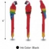 Neuartiger Stift mit rotem Papagei – lustiger, einzigartiger Kugelschreiber für Kinder und Erwachsene, Schreibstift mit tropischen Wildtieren als Dekoration für den Schreibtisch in der Schule und im Büro