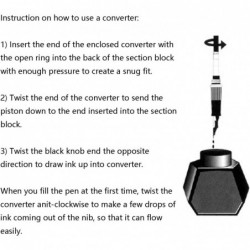 Hongdian Füllfederhalter-Tintenkonverter, 5er-Pack, Bohrungsdurchmesser 3,4 mm