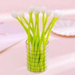 Gel-Blumenstifte, Farbwechsel-Blumenstifte, kreative Gelstifte, Blumenstifte für Kinder, Blumen-Rollerball-Stift, 16er-Pack, zur Verwendung im Homeoffice, in der Schule, Geschenke für Kinder und Lehrer, Schwarz 0,5 mm (Tulpe)