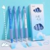 Kawaii 4 Gelstifte Set Druck Neutralstift High Beauty Mädchen Herz Kugelschreiber Büro Schule Druckstift (Himmelblau)