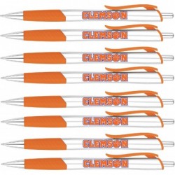 Grußkartenstift Clemson, silberfarbener Griff, 8er-Pack (2812)