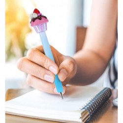 Cupcake-Neuheitsstift – lustiger und einzigartiger Kugelschreiber für Kinder und Erwachsene, farbenfroher Schreibstift mit süßen Leckereien für Schule und Büro, Schreibtisch-Dekorationszubehör