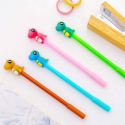 Gel-Tintenstift mit Tiermotiv, niedlicher Dinosaurier, niedlicher Kawaii-Schreibstift, schwarzer Kugelschreiber, Gel-Tintenstift, Partygeschenke, Gel-Tintenstifte, lustiges Schul- und Büromaterial (8 Stück)