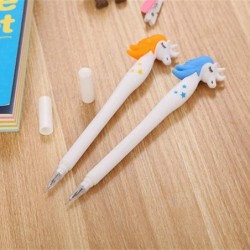 Gel-Tintenstift mit Tiermotiv, Stern und Pferd, süßer Kawaii-Schreibstift, schwarzer Kugelschreiber, Gel-Tintenstift, Partygeschenk, lustiges Schul- und Büromaterial (8 Stück)