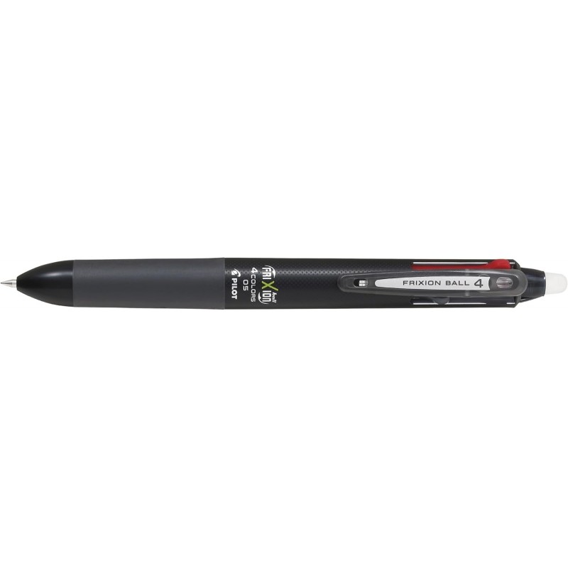 PILOT P-LKFB-80EF-B FriXion Ball 4 Kugelschreiber, radierbar, 0,5, Schwarz