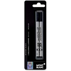 Montblanc USA 107884 Tintenroller-Mine, Med Pt, 2/PK, Schwarz