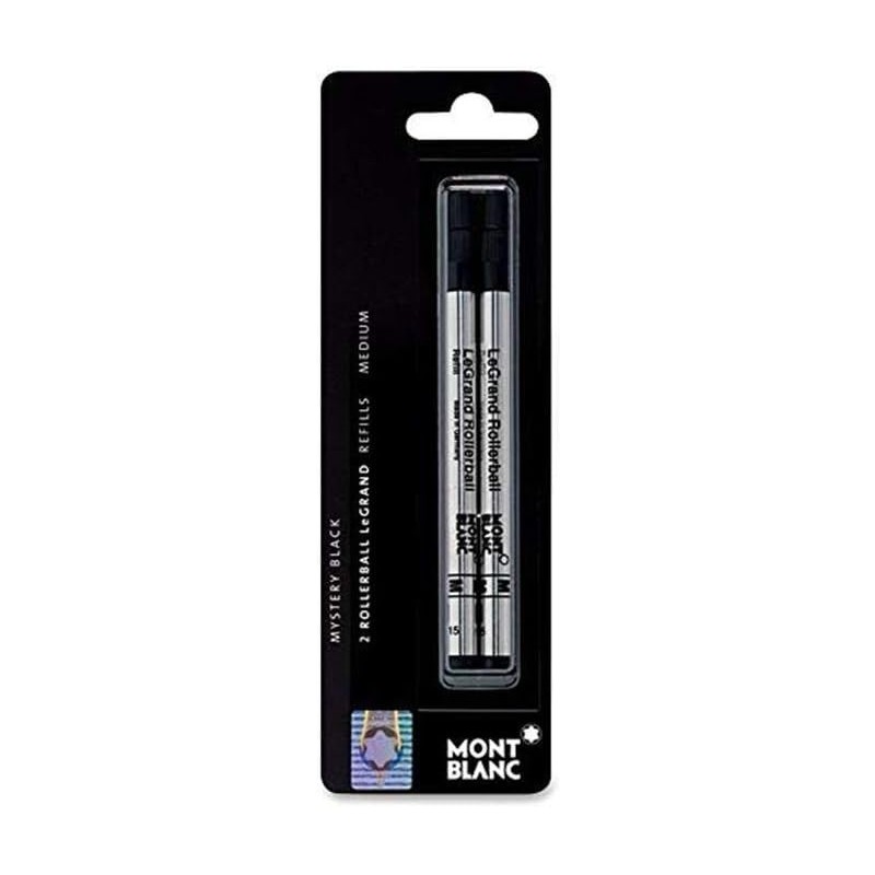 Montblanc USA 107884 Tintenroller-Mine, Med Pt, 2/PK, Schwarz