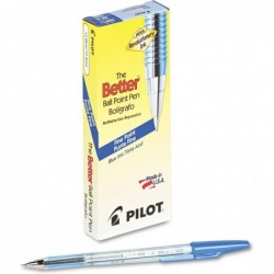 Pilot The Better Kugelschreiber, nachfüllbarer Kugelschreiber, feine Spitze, blaue Tinte, 12er-Pack (36011), Dutzendbox (0,7 mm – fein)