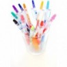 Pilot Juice 038 Gel-Tintenstift mit Druckfunktion, ultrafeine Spitze, 0,38 mm, schwarze Tinte, 5er-Pack, Haftnotizen-Vorteilsset