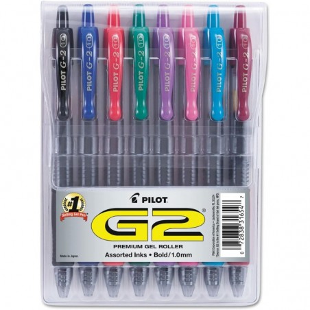 Pilot, G2 Premium Gel-Tintenroller, dicke Spitze 1 mm, 8er-Pack, verschiedene Farben