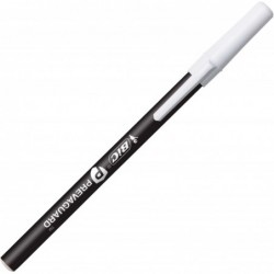 BIC Prevaguard Round Stic Pens, mittlere Spitze, 1,0 mm, schwarzer Schaft, schwarze Tinte, Packung mit 60 Stiften