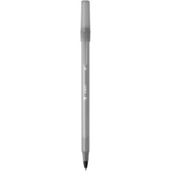 BIC Prevaguard Round Stic Pens, mittlere Spitze, 1,0 mm, schwarzer Schaft, schwarze Tinte, Packung mit 60 Stiften