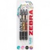 Zebra Pen Z Grip, schwarze Kugelschreiber, glatte und ausgefallene Kugelschreiber mit Taschenclip, einziehbare Kugelschreiber mit schwarzer Tinte, zuverlässiges schwarzes Kugelschreiber-Multipack – Tierdesign, 3er-Pack, Verpackung kann variieren