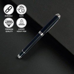 Eleganter Stift aus Karbonfaser mit schwarzer Tinte von Signature, feine Spitze, glatte Schreibspitze, Luxus-Stifteset mit handgefertigter Box, Geschenkset für ASIN