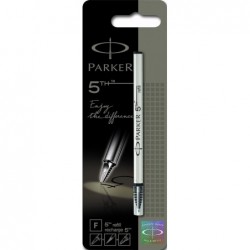 Parker 5th Refill 5th Technology Tintenstifte, feine Spitze, schwarze Tinte, 1 Stück pro Packung (S0958790)