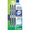 Pilot Bottle-2-Pen (B2P) Einziehbarer Premium-Gel-Rollerstift aus recycelten Flaschen (3 Stück), feine Spitze, schwarze G2-Gel-Tinte, nachfüllbar, bequemer Griff (31607)