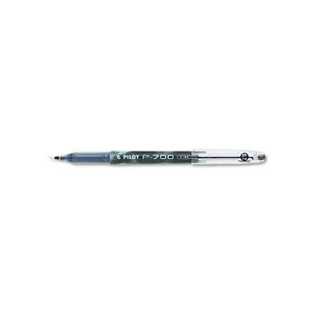 Pilot Precise Gel-Tintenroller – feine Stiftspitze – 0,7 mm Stiftspitze – schwarze Tinte – schwarzer Schaft – 12 Stück im Dutzend