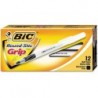 BIC - Runder Stic Grip Xtra Comfort Kugelschreiber, schwarze Tinte, fein, Dutzend GSFG11-BK (DMi DZ