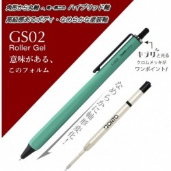 OHTO GS02 Roller Gel Pen, einziehbare Nadelspitze, 0,5 mm feine Spitze, schwarzer Schaft, ultraschnell trocknender schwarzer Gel-Tintenstift, Ganzmetall-Hybridgehäuse, GS02-G5-BK