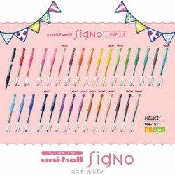 Uni-ball Signo Um-151 Gel-Tintenstift – 0,38 mm – 10er-Set (schwarz)