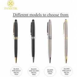 Personalisierte Stifte mit Namen (HERGESTELLT IN DEN USA), Edelstahlstift, goldener Stift, schwarze und goldene Stifte, personalisierte gravierte Stifte, Luxusstifte für Männer und Frauen, Kugelschreiber (Schwarz und Gold)