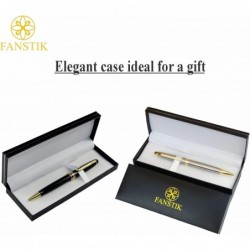 Personalisierte Stifte mit Namen (HERGESTELLT IN DEN USA), Edelstahlstift, goldener Stift, schwarze und goldene Stifte, personalisierte gravierte Stifte, Luxusstifte für Männer und Frauen, Kugelschreiber (Schwarz und Gold)