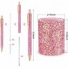 Glitzernder Pailletten-Stiftehalter mit 6 Pailletten-Klickstiften, süße Pailletten-Glitzer-Kugelschreiber, einziehbare Stifte, Bleistiftbecher für Schreibtisch-Organizer, Make-up-Pinselhalter für Frauen, Mädchen, Klassenzimmer, Büros (Pink)