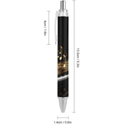 Musikinstrumente und Noten, modischer Druckkugelschreiber, schwarze Tinte, sanftes Schreiben, leiser Klickstift, 2 Stück
