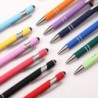 20-teiliger Kugelschreiber mit Stylus-Spitze, Soft-Touch-Click-Metallstift, Metall-Stylus-Stift für Touchscreens, 1,0 mm schwarze Tinte (gemischte Farben)