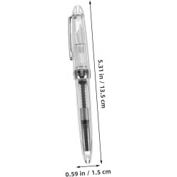 SEWACC 3 Stück Rotationslöschstift, Stifte, einfacher Füllfederhalter, transparenter Füllfederhalter, Kolbenfüller, Bürofüller, Schreibstift, Bürostift, Reisestift, feiner Füllfederhalter, Acryl