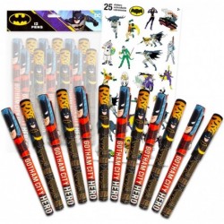 DC Comics Batman Kugelschreiber-Partygeschenk-Set für Kinder, Erwachsene – 12 Superhelden-Stifte für Batman-Geburtstagsparty, Goodie-Bag-Füller, Bürobedarf und Schulbedarf mit Aufklebern