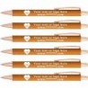 Individuelle Stifte, personalisiert mit Namen und eingraviertem Logo-Stift, 6er-Pack, individuell gestaltete Schreibstifte mit schwarzer Tinte, Personalisierungsgeschenke für Frauen, Mädchen, Lehrer, Hochzeit, Büro, Geschäft (braun)