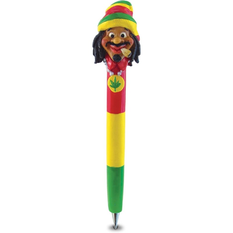 Planet Pens Rastaman-Neuheitsstift – lustiger und einzigartiger Kugelschreiber für Erwachsene, Rasta-Schreibstift als tolles Schreibwaren-Tool für die Schule, als Scherzgeschenk und als Schreibtischdekoration im Büro