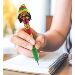 Planet Pens Rastaman-Neuheitsstift – lustiger und einzigartiger Kugelschreiber für Erwachsene, Rasta-Schreibstift als tolles Schreibwaren-Tool für die Schule, als Scherzgeschenk und als Schreibtischdekoration im Büro