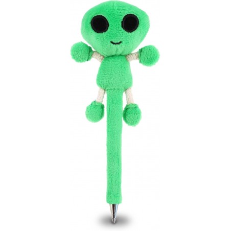 DolliBu Alien-Plüschstift – Süßer und weicher grüner Alien-Kugelschreiber in Plüschform, originelles Stiftspielzeug, Schreibstift für Schule und Büro, Schreibtisch für Kinder und Erwachsene