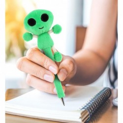 DolliBu Alien-Plüschstift – Süßer und weicher grüner Alien-Kugelschreiber in Plüschform, originelles Stiftspielzeug, Schreibstift für Schule und Büro, Schreibtisch für Kinder und Erwachsene