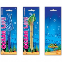 Planet Pens-Paket mit originellen Stiften mit Delfin- und Meeresschildkrötenmotiven – einzigartige Kugelschreiber für Kinder und Erwachsene, Bürobedarf, farbenfrohe Schreibstifte mit Meeresmotiven, Instrument für Schule und Büro – 2er-Pack