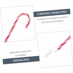 6 Stück Weihnachtsstock-Stifte, blaue Tinte, schwarze Tinte, Krücken für Zuckerstangen, Weihnachtsstifte, festlicher Neuheitsstift, Zuckerstangen-Stifte, schwarze Tinte, festliches Zubehör, Flüssigkeit