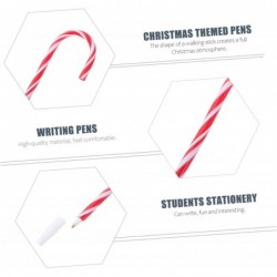 6 Stück Weihnachtsstock-Stifte, blaue Tinte, schwarze Tinte, Krücken für Zuckerstangen, Weihnachtsstifte, festlicher Neuheitsstift, Zuckerstangen-Stifte, schwarze Tinte, festliches Zubehör, Flüssigkeit