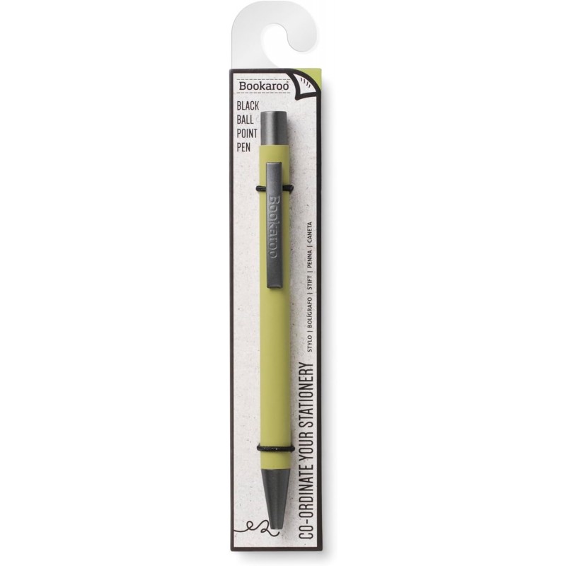 IF Bookaroo Pen, Soft Touch, farbbeschichteter Stift mit schwarzer Tinte - LIME