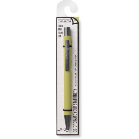 IF Bookaroo Pen, Soft Touch, farbbeschichteter Stift mit schwarzer Tinte - LIME