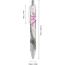 Paar Eiffelturm-Modische Druckkugelschreiber, schwarze Tinte, sanftes Schreiben, leiser Klickstift, 2 Stück