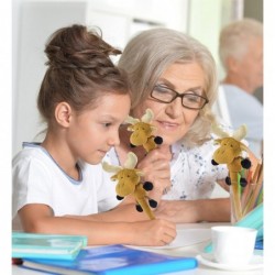 DolliBu Brauner Elch-Plüschstift – Niedlicher und weicher Wildtier-Kugelschreiber mit Tiermotiv, originelles Stiftspielzeug, Schreibstift als Dekoration für den Schreibtisch in Schule und Büro