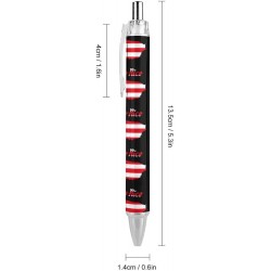 Puerto Rico Flagge Karte Modischer Druckkugelschreiber mit schwarzer Tinte, sanftes Schreiben, leiser Klickstift, 2 Stück