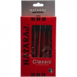 Nataraj Classic Kugelschreiber |Schwarze Tinte| - 20er Packung